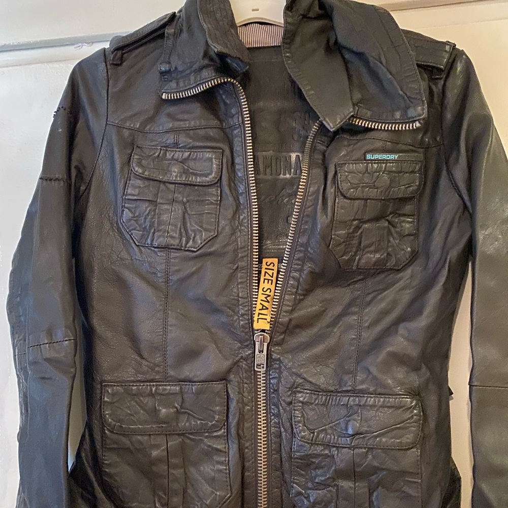 Superdry leather jacket